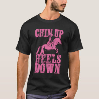 Camiseta Chicas Caballos Montando Regalo Chin Up Talks Down