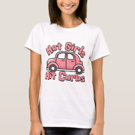 Camiseta Chicas calientes golpean frascos Funny auto rosado