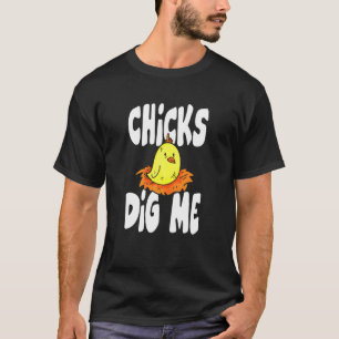 Camiseta Chicas calientes me cavan pollo
