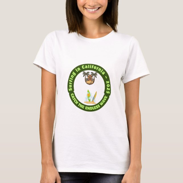 Camiseta Chicas California Surfing 2025 Skeleton Tee (Anverso)