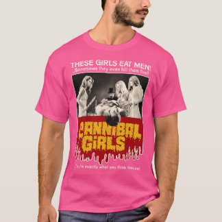 Camiseta Chicas caníbales retro película de terror de los a