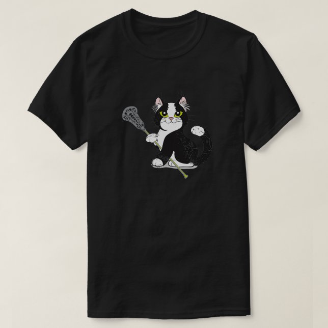 Camiseta Chicas Cat LAX Lacrosse para hombres niños (Diseño del anverso)