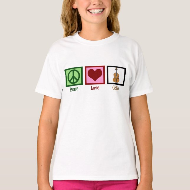 Camiseta Chicas Cello Cute de Peace Love (Anverso)