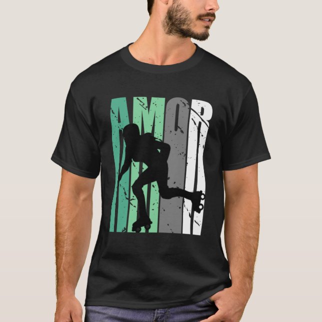 Camiseta Chicas Chica de equipo con problemas verdes Amor a (Anverso)