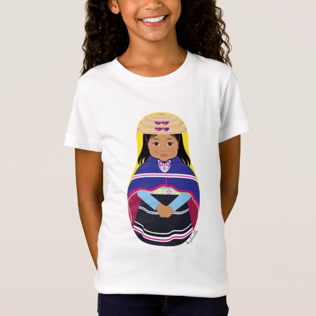 Camiseta Chicas colombianos, misak o guambiana Matryoshka (Anverso)
