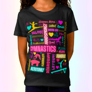 Camiseta Chicas coloridos Glosario de Gimnasia Tipografía T