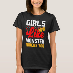 Camiseta Chicas Como Camiones De Monstruo También Vestiment