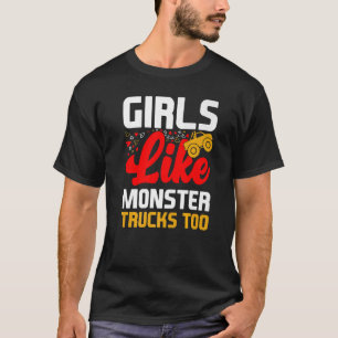 Camiseta Chicas Como Camiones De Monstruo También Vestiment