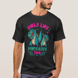 Camiseta Chicas Como Dinosaurios Al Chica Jurásico Cu