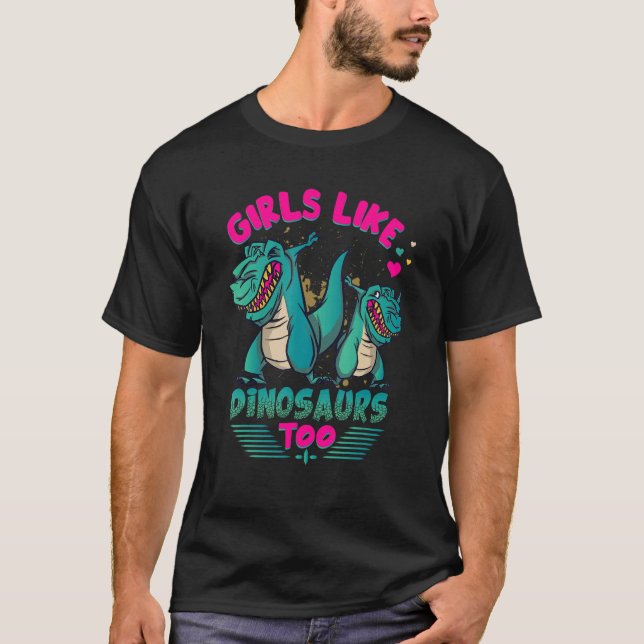 Camiseta Chicas Como Dinosaurios Al Chica Jurásico Cu (Anverso)