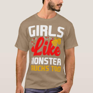 Camiseta Chicas Como Un Camión De Monstruo Para Monstruo Ma