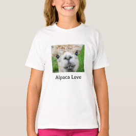 Camiseta Chicas con Fotos Adorables de Alpacas