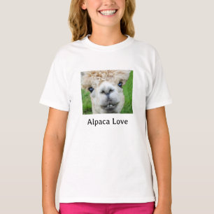 Camiseta Chicas con Fotos Adorables de Alpacas