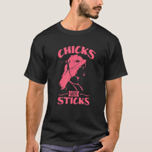 Camiseta Chicas Con Palo De Carro De Golf Mujeres De Vestid