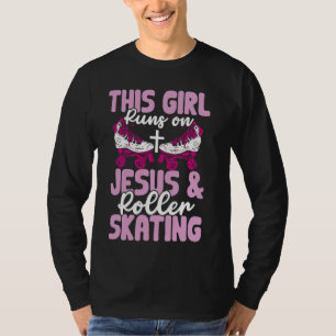 Camiseta Chicas Corren Sobre Jesús Y El Rollerskate De Pati