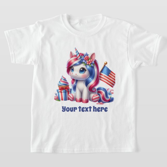 Camiseta Chicas cortos Fantasy unicorn agregar texto (Distribución)
