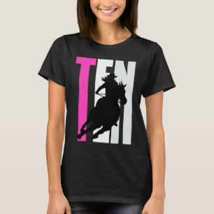 Camiseta Chicas Cowgirl Cumpleaños 10.º Rodeo Caballo Reina