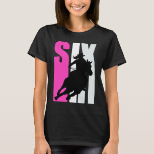 Camiseta Chicas Cowgirl Cumpleaños 6 Rodeo Caballo Reina Ba
