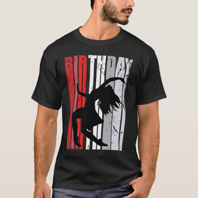 Camiseta Chicas cumpleaños bailarina de danza roja expresiv (Anverso)