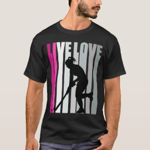 Camiseta Chicas Cumpleaños Hockey Amor Púrpura Retro Vintag