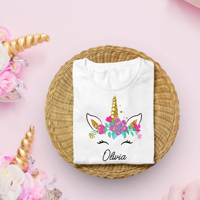 Camiseta Chicas Cutan Unicornio Y Personalizado Arcoiris De (Subido por el creador)