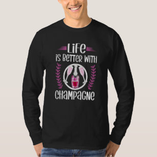 Camiseta Chicas Cutos Viaje Bebiendo Cita La Vida Es Mejor