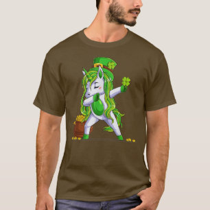 Camiseta Chicas Dabbing Unicorn Leprechaun Lepricorn St Pat