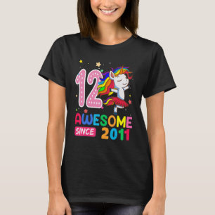 Camiseta chicas de 12 años Unicornio 12º cumpleaños 1