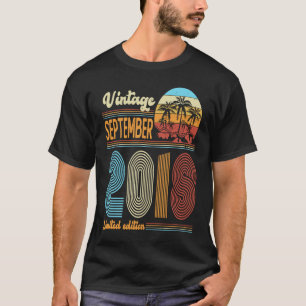 Camiseta chicas de 5 años de edad Vintage septiembre 2018