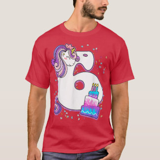 Camiseta Chicas de 6 años de Unicornio