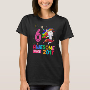 Camiseta chicas de 6 años Unicornio 6 cumpleaños
