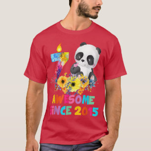 Camiseta chicas de 7 años asombrosos 2015 7.º cumpleaños Pa