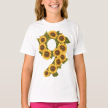 Chicas de 9 años del tema de los girasoles número 