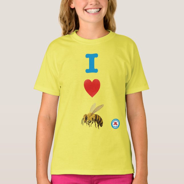 Camiseta Chicas de Abejas de Corazón (Anverso)