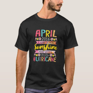 Camiseta Chicas de abril de 2016 Cumpleaños de 5 años de ed