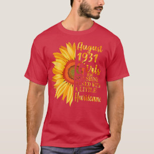 Camiseta Chicas de Agosto 1931 Regalos de cumpleaños 91 Y