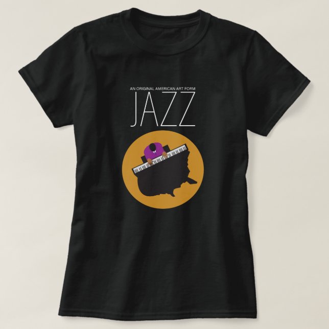 Camiseta Chicas de AmeriJazz Black Tee (Diseño del anverso)
