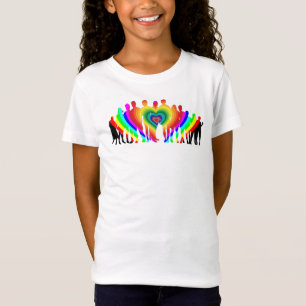 Camiseta Chicas de amor familiar colorido