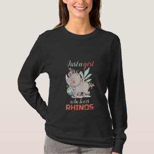Camiseta Chicas de animales en zoológico mujeres Rinoceront