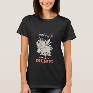 Camiseta Chicas de animales en zoológico mujeres Rinoceront
