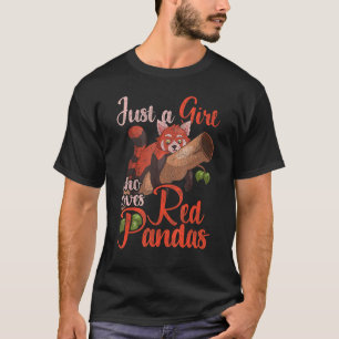 Camiseta Chicas de animales salvajes de China Pan Rojo Fore