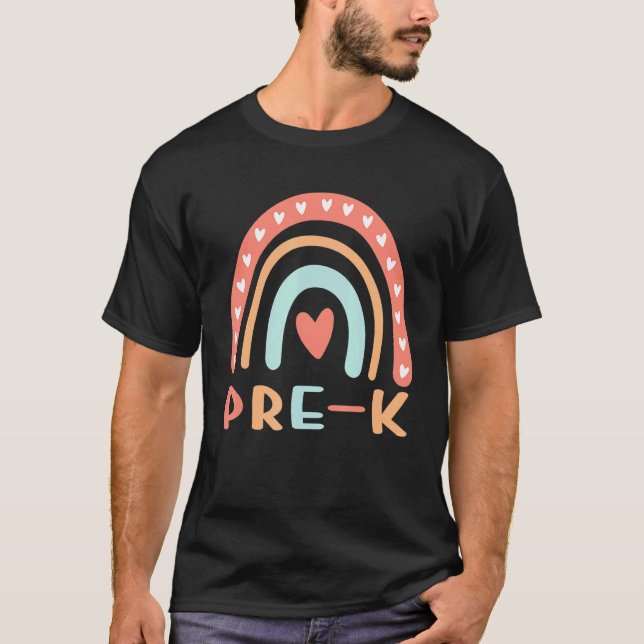 Camiseta Chicas de arcoiris preescolares equipo de profesor (Anverso)