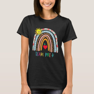 Camiseta Chicas de arcoiris preescolares equipo de profesor
