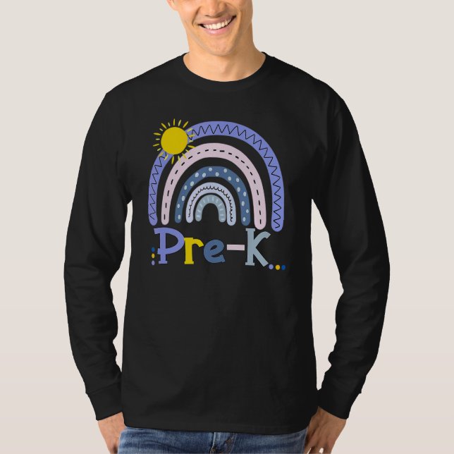 Camiseta Chicas de arcoiris preescolares equipo de profesor (Anverso)