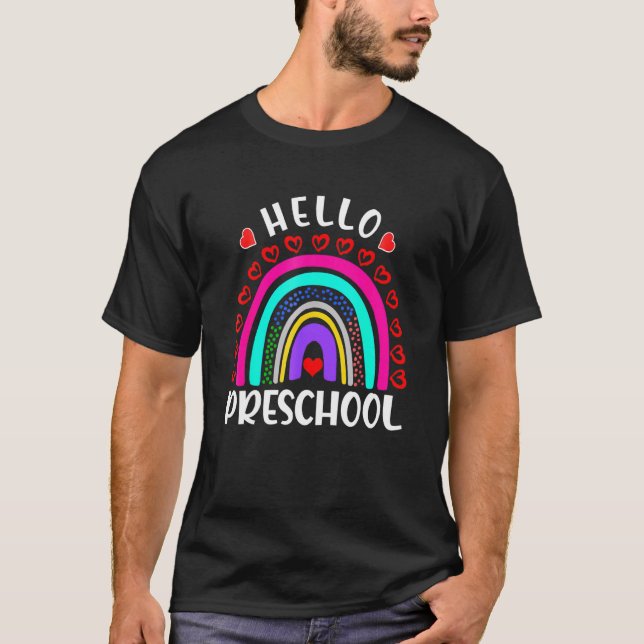 Camiseta Chicas de arcoiris preescolares equipo de profesor (Anverso)