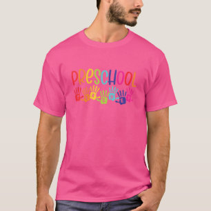 Camiseta Chicas de arcoiris preescolares equipo de profesor