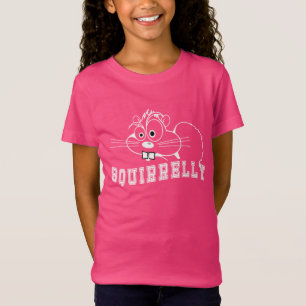 Camiseta Chicas de arte de la Línea Blanca de ardilla