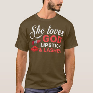 Camiseta Chicas de arte de maquillaje graciosas Cosmeto