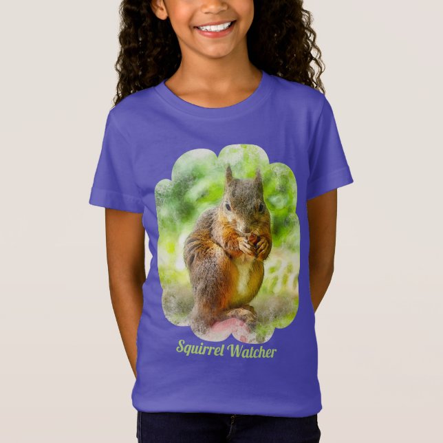 Camiseta Chicas de arte de observación de animales de vigil (Anverso)