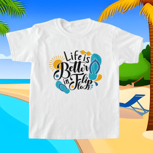 Camiseta chicas de arte de palabras "flip flop"